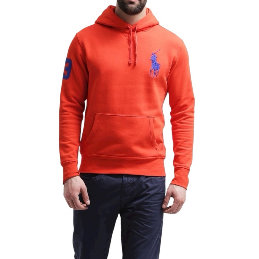 C078 - 🇨🇦Ralph Lauren Men's Red Hoodie Sz L